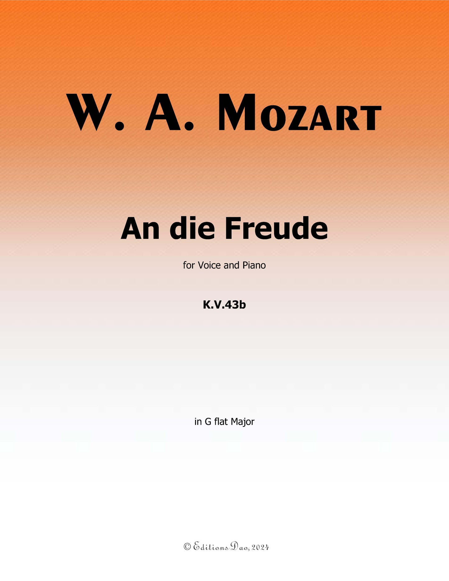 An die freude, by W. A. Mozart