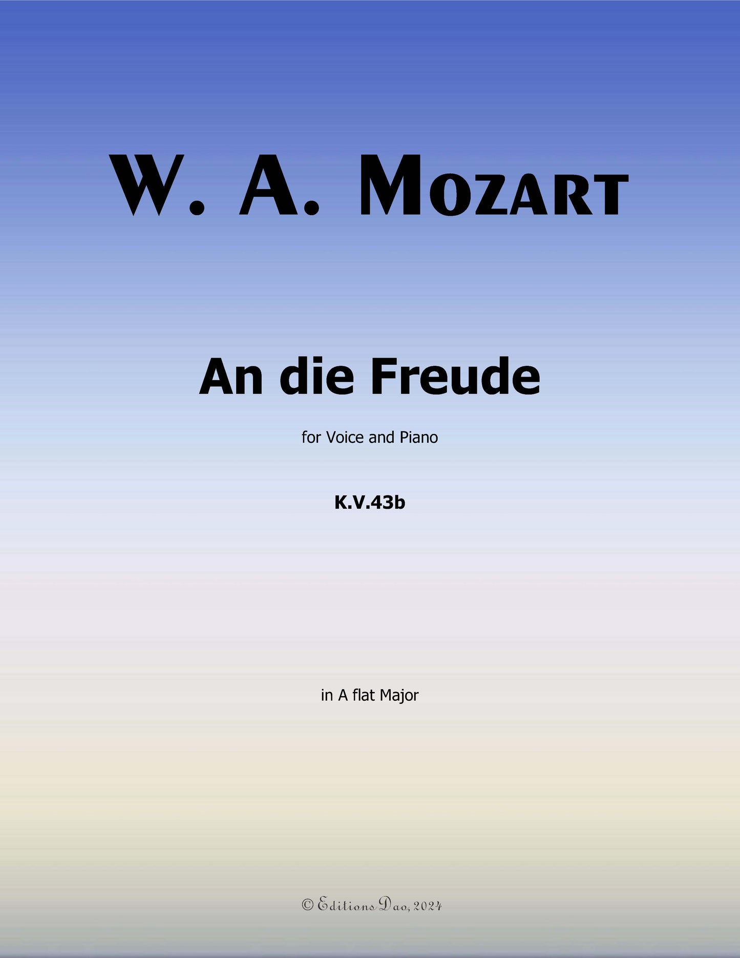 An die freude, by W. A. Mozart