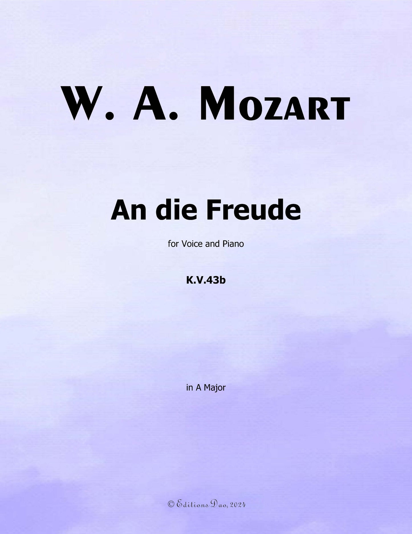 An die freude, by W. A. Mozart