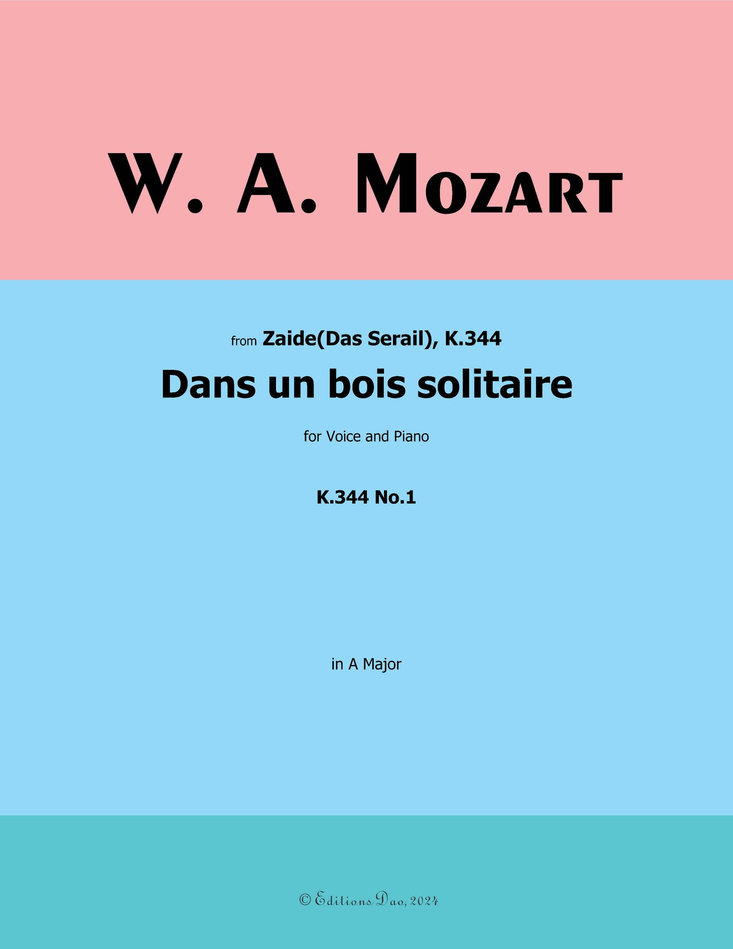 Dans un bois solitaire, by W. A. Mozart