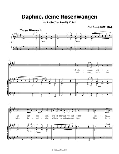 Daphne,deine rosenwangen, by W. A. Mozart