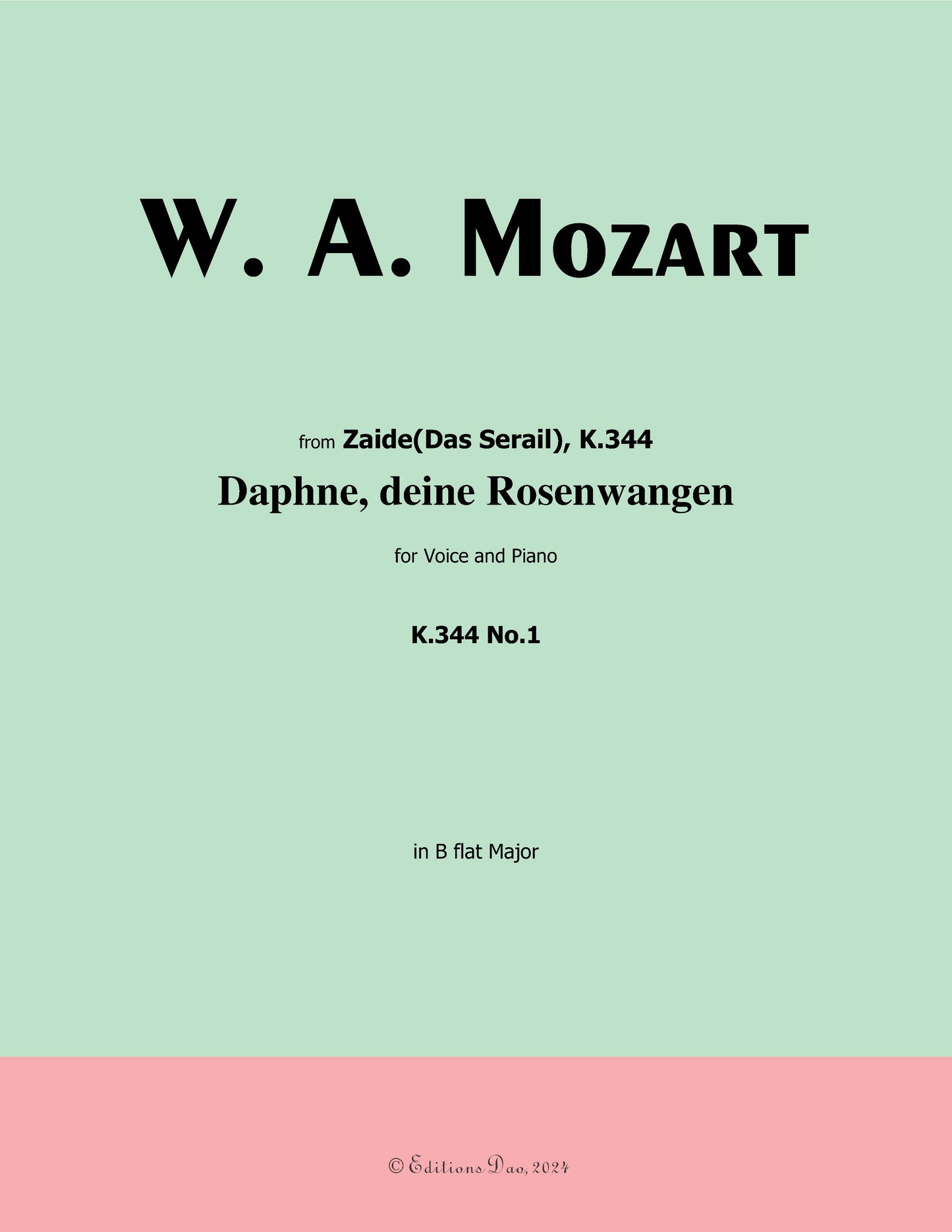 Daphne,deine rosenwangen, by W. A. Mozart