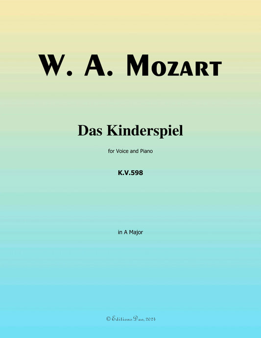 Das kinderspiel, by W. A. Mozart