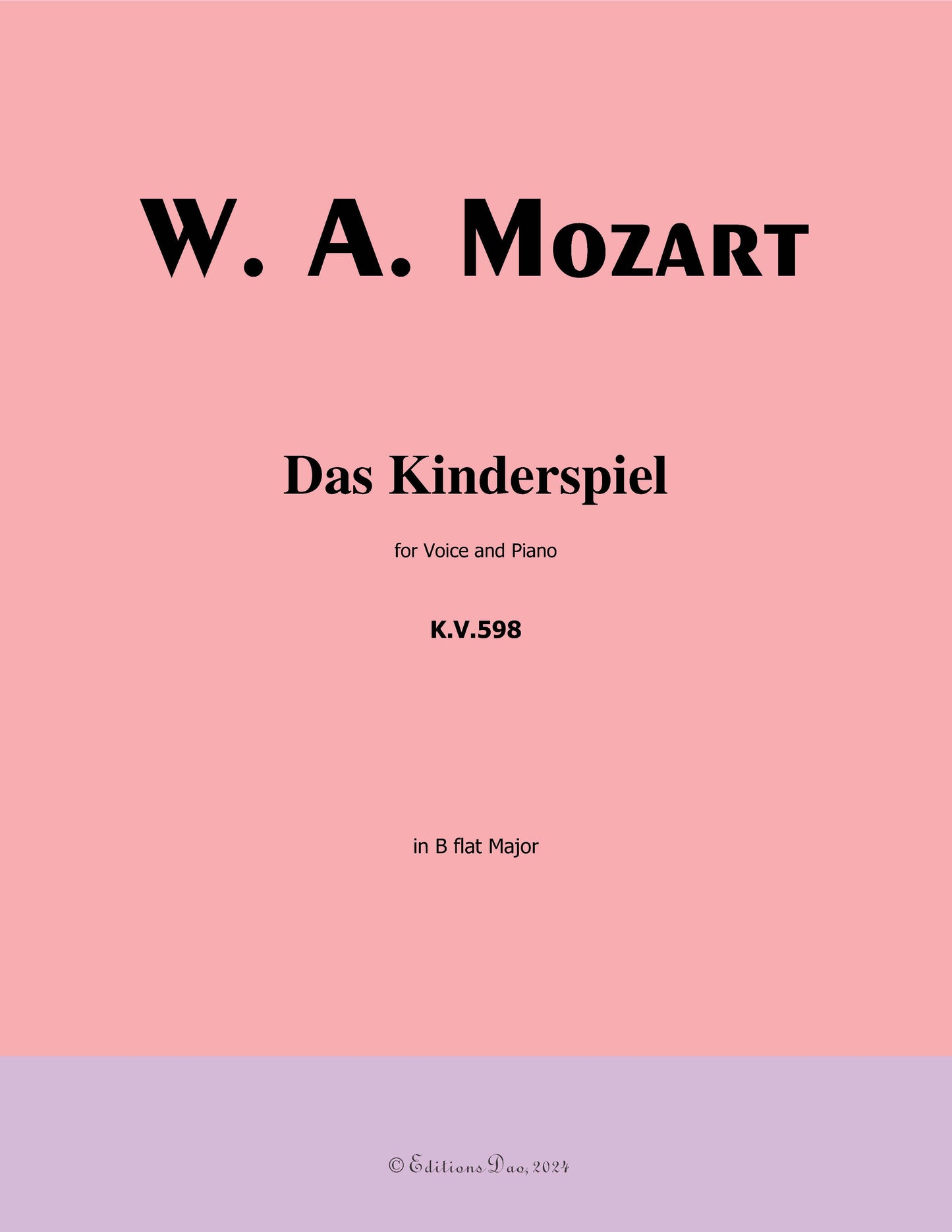 Das kinderspiel, by W. A. Mozart