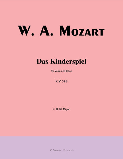 Das kinderspiel, by W. A. Mozart