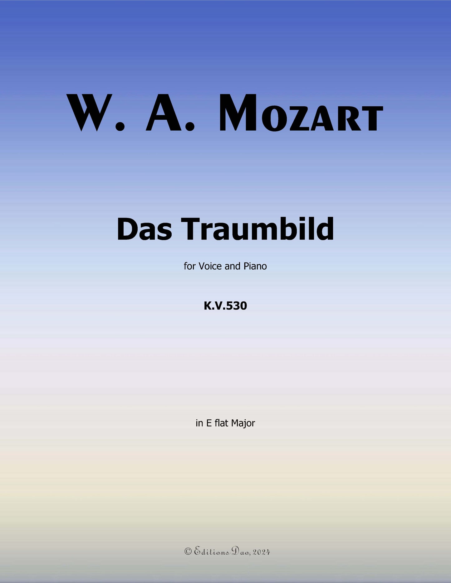 Das traumbild, by W. A. Mozart