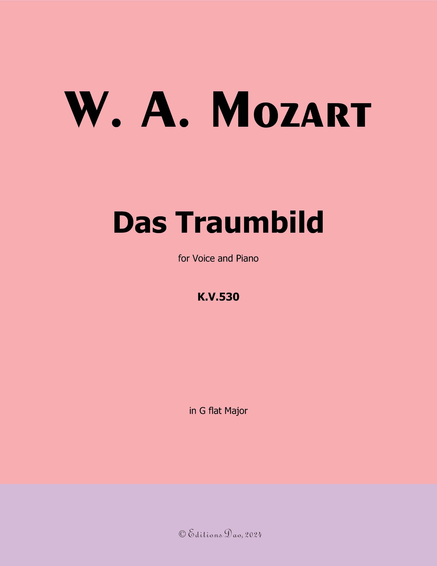 Das traumbild, by W. A. Mozart