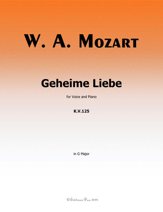 Geheime Liebe, by W. A. Mozart