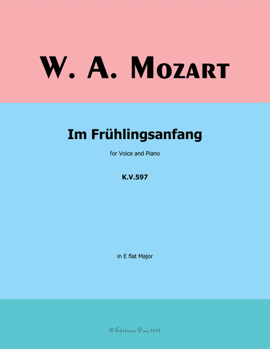 Im fruhlingsanfang, by W. A. Mozart