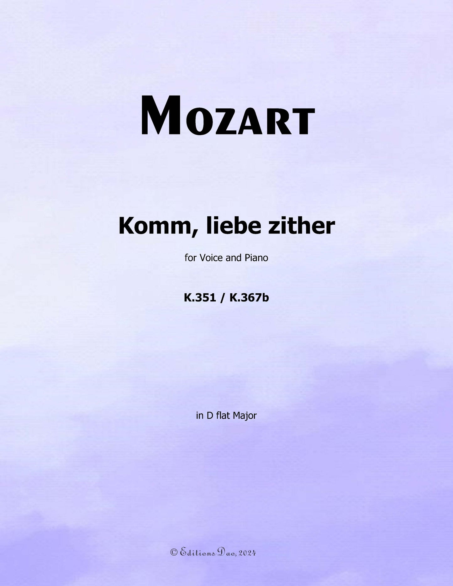 Komm,liebe zither, by W. A. Mozart