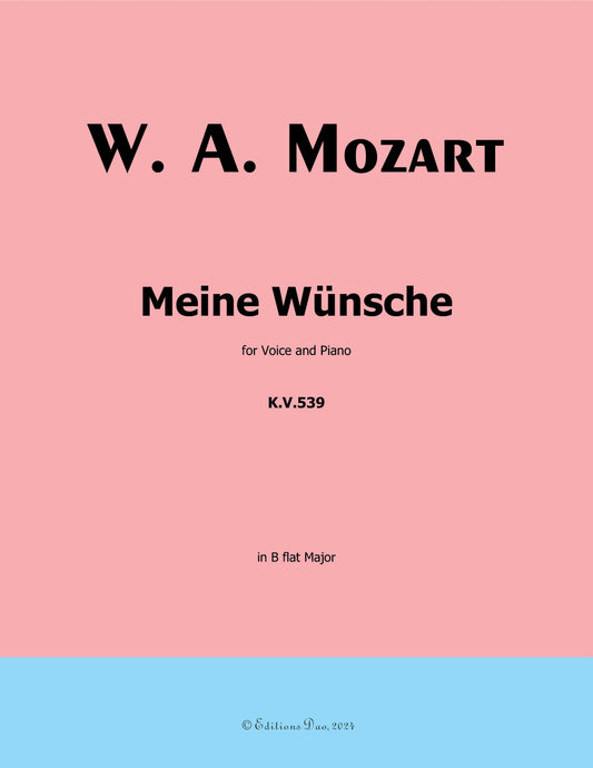 Meine wunsche, by W. A. Mozart