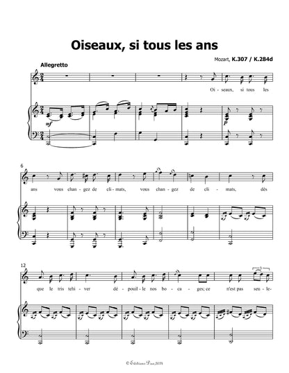 Oiseaux,si tous les ans, by W. A. Mozart