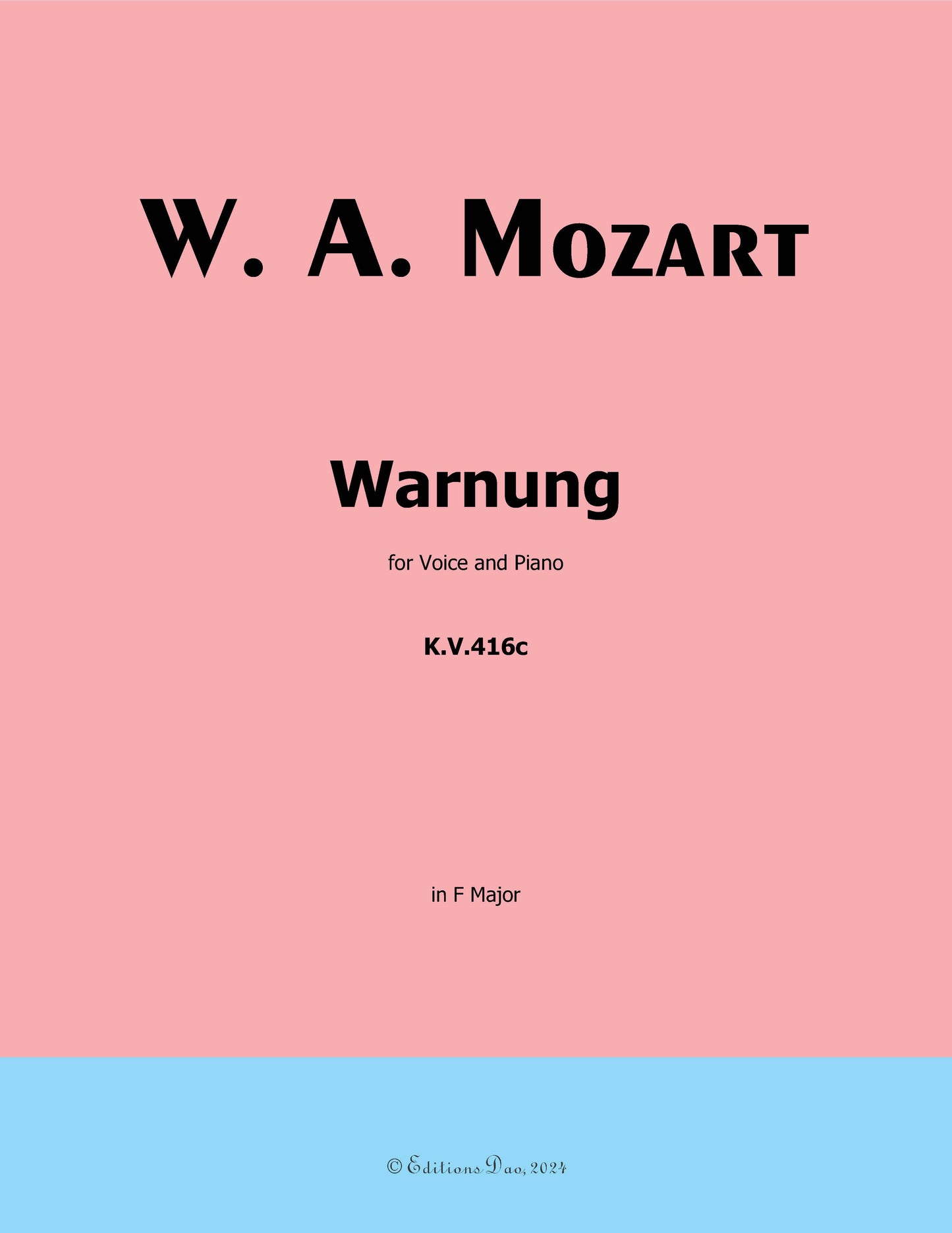 Warnung, by W. A. Mozart