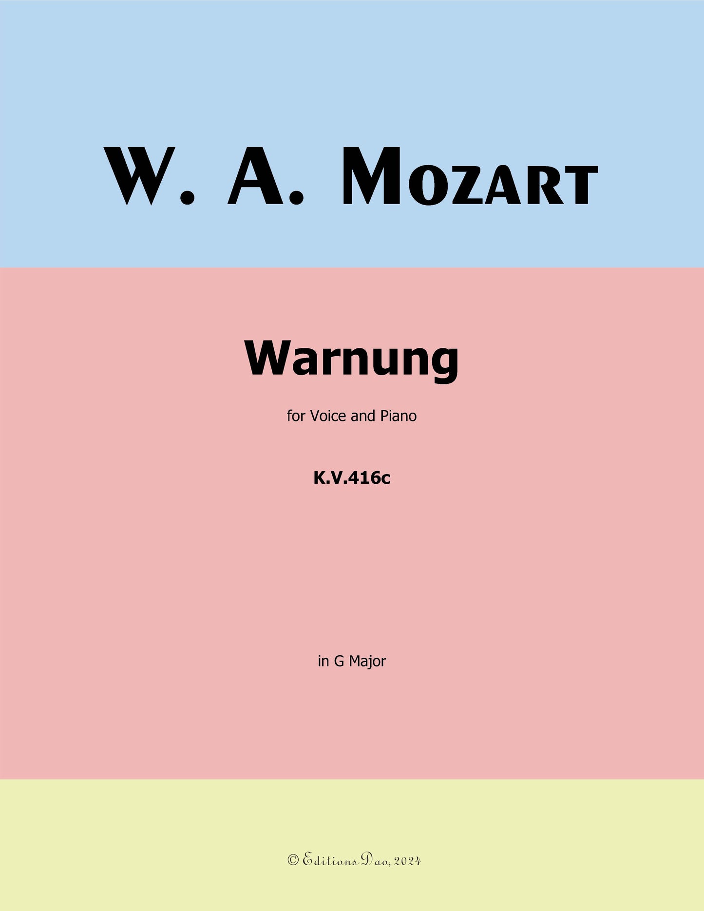 Warnung, by W. A. Mozart