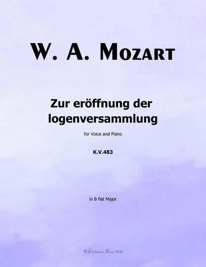 Zur eroffnung der logenversammlung, by W. A. Mozart