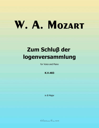 Zur eroffnung der logenversammlung, by W. A. Mozart