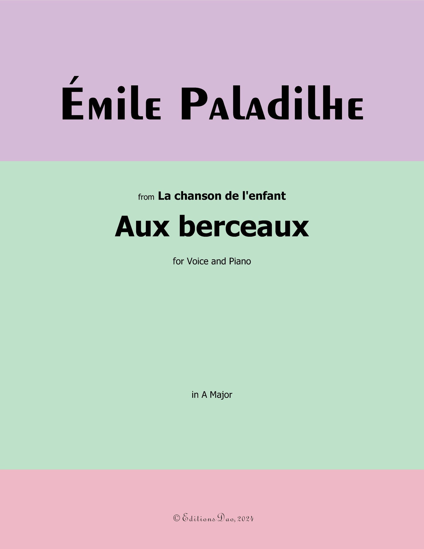 Aux berceaux, by Paladilhe