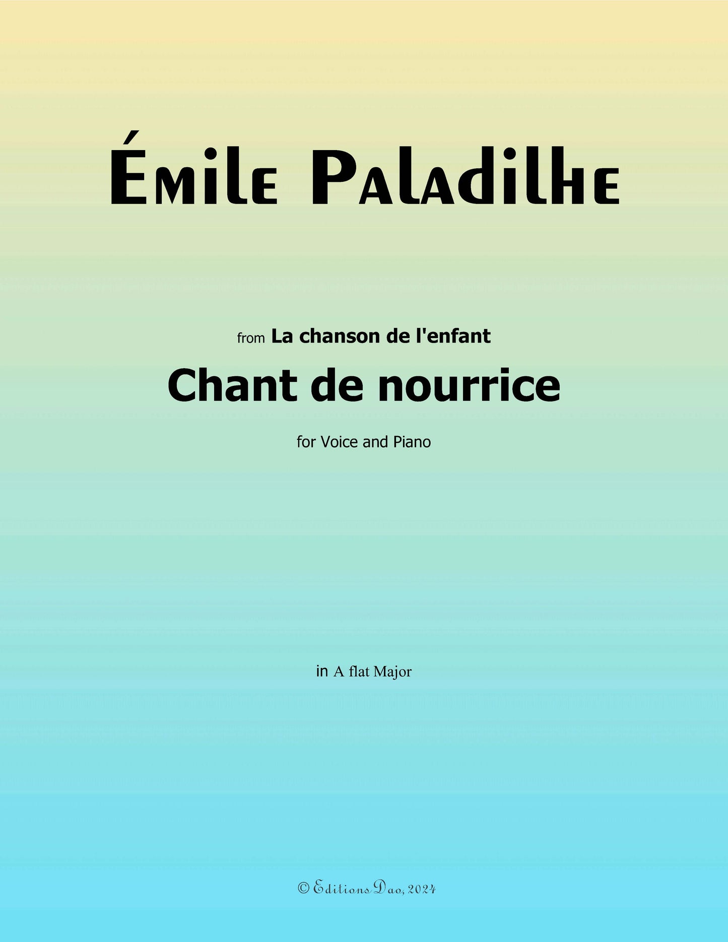 Chant de nourrice, by Paladilhe