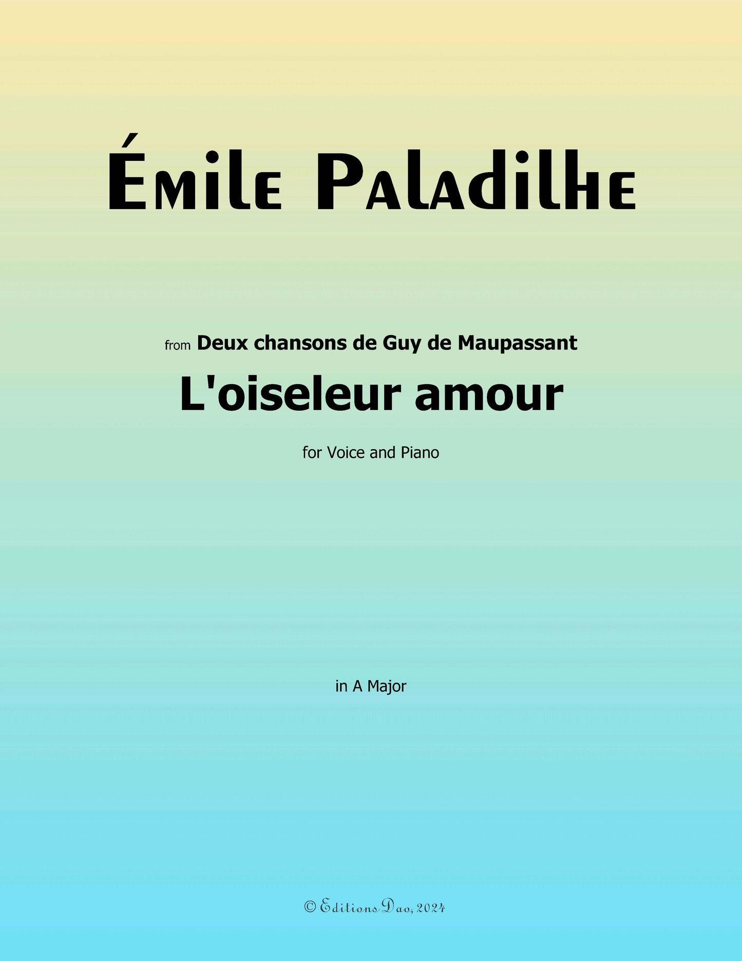 L'oiseleur amour, by Paladilhe