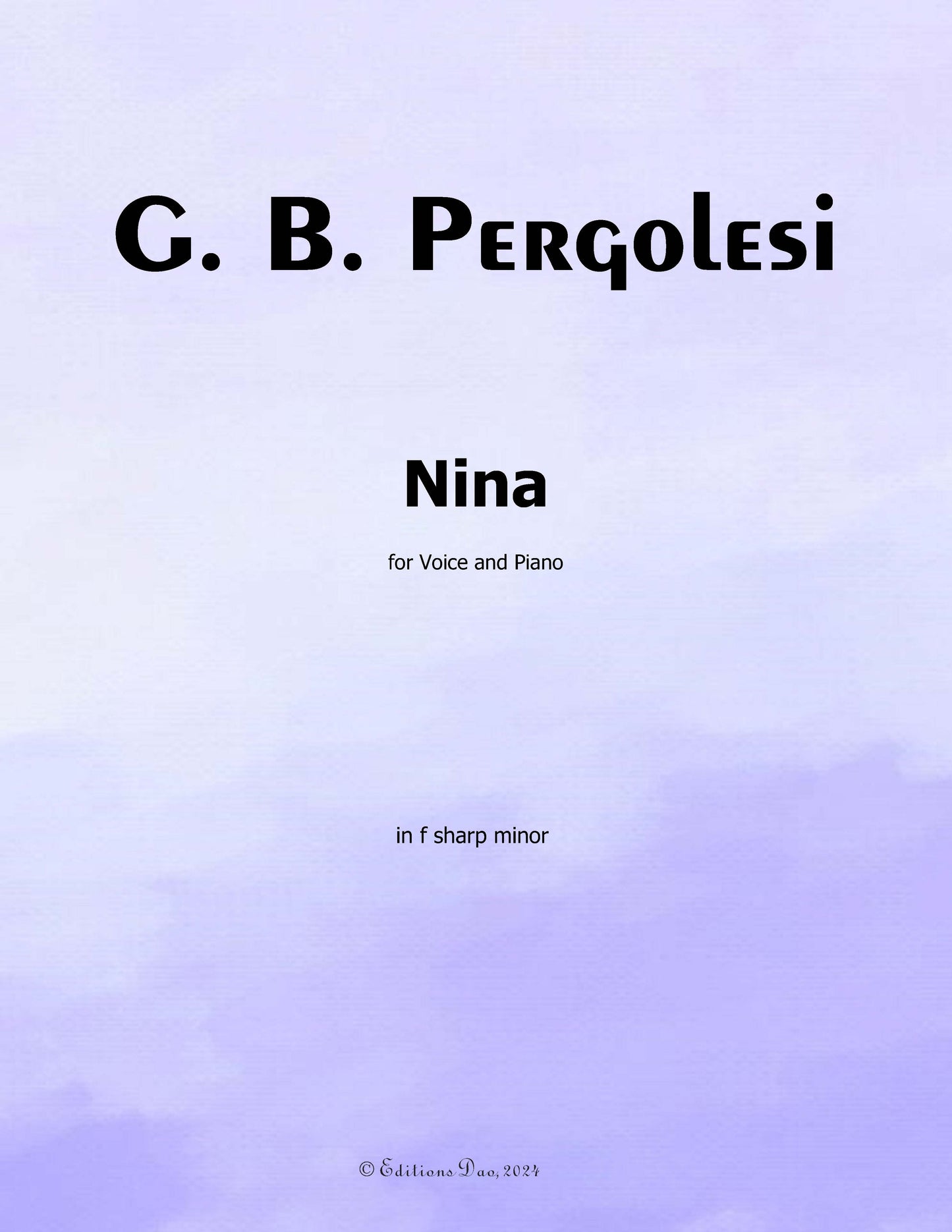 Nina,by Pergolesi