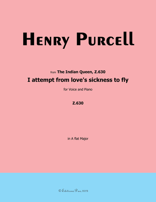 I attempt from Love's sickness to fly,by H. Purcell