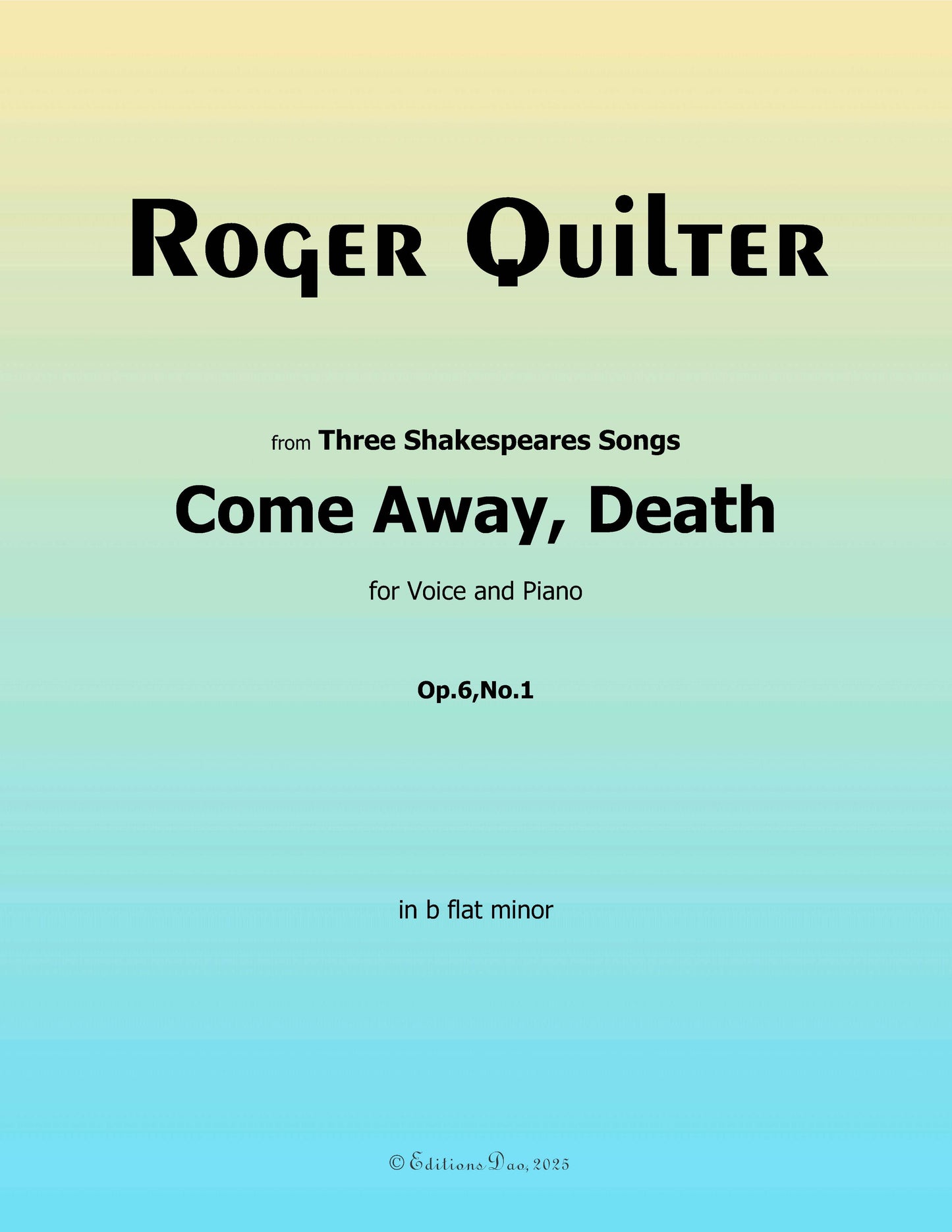 Come Away,Death, by Quilter