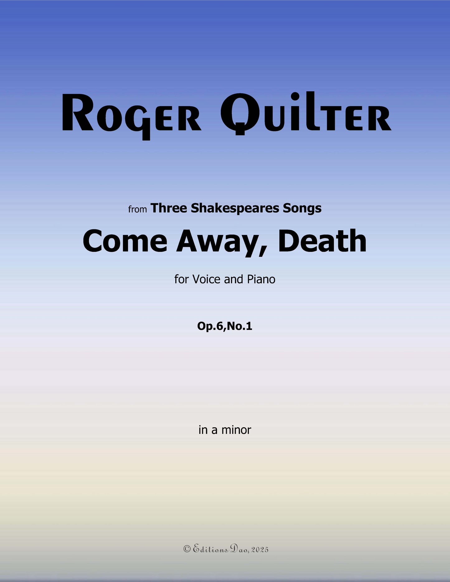 Come Away,Death, by Quilter