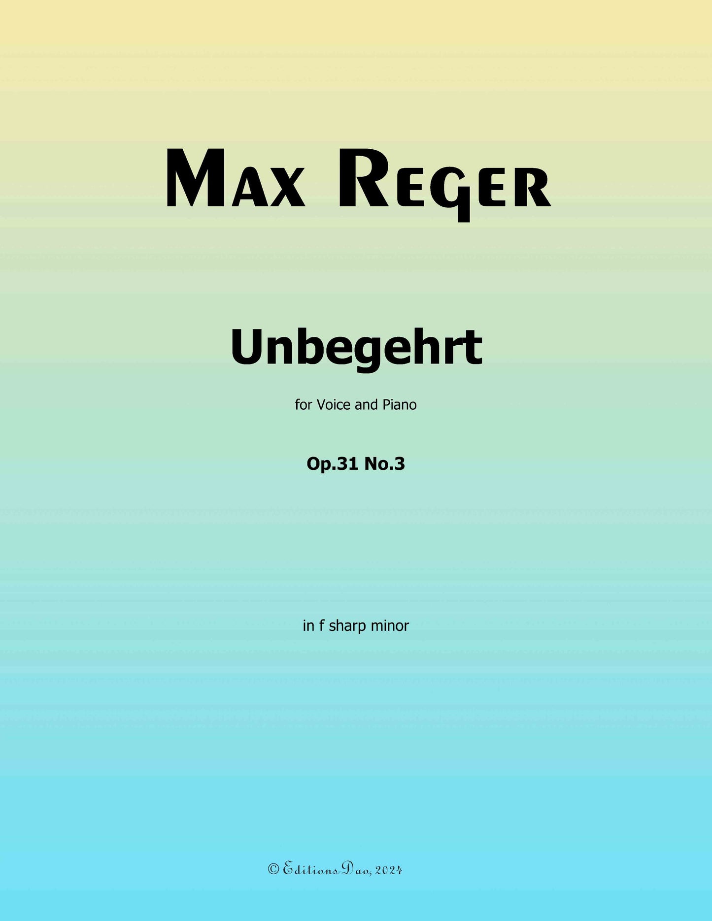 Unbegehrt, by M. Reger