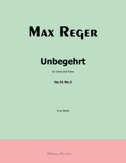 Unbegehrt, by M. Reger