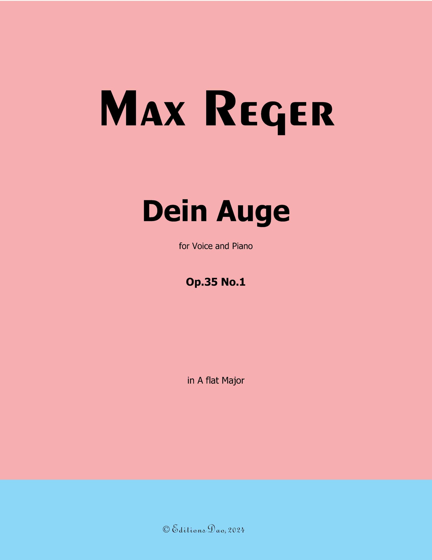 Dein Auge, by M. Reger