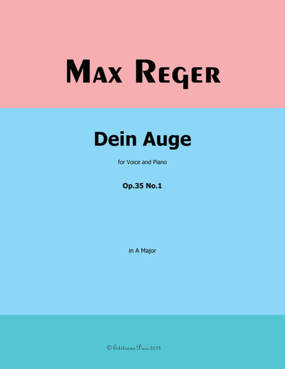 Dein Auge, by M. Reger