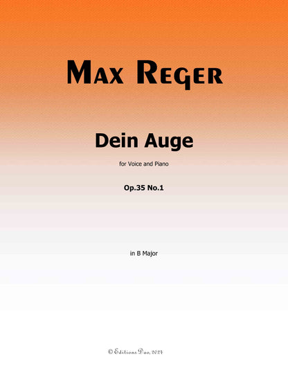 Dein Auge, by M. Reger