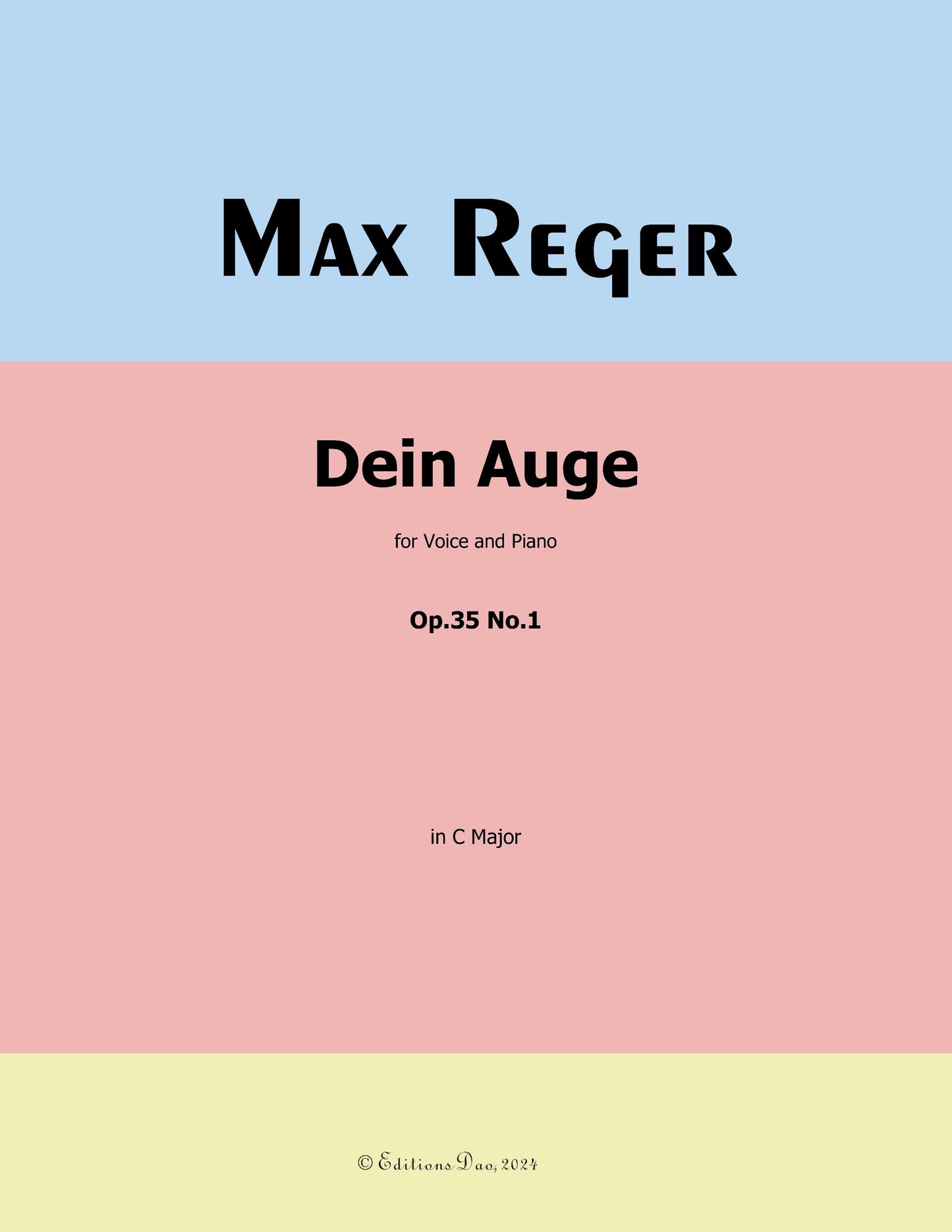 Dein Auge, by M. Reger