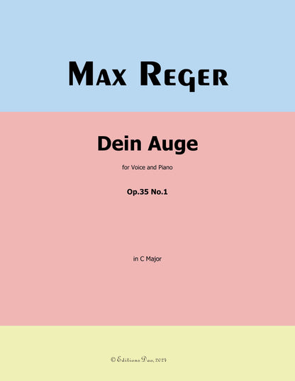 Dein Auge, by M. Reger