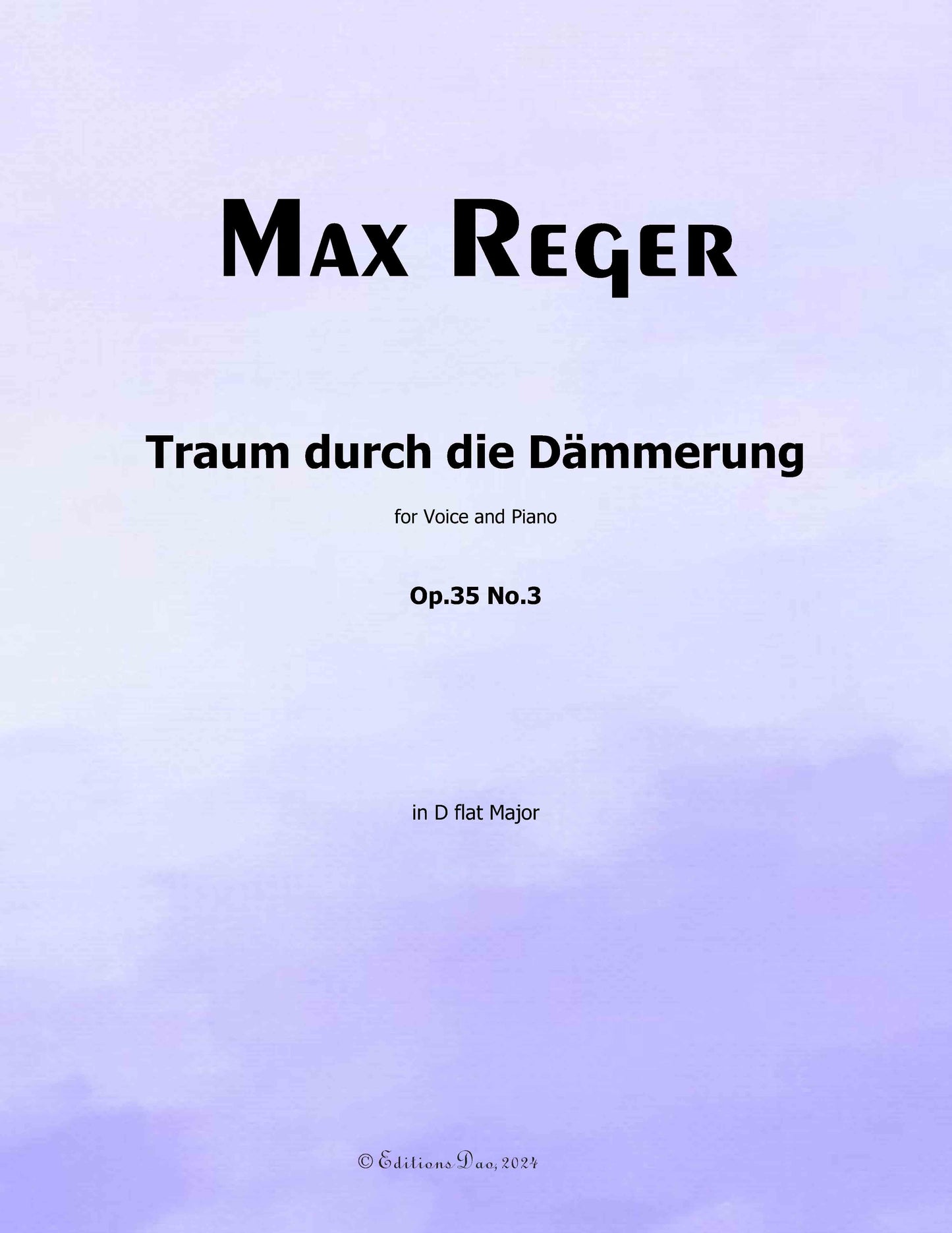 Traum durch die Dammerung, by M. Reger