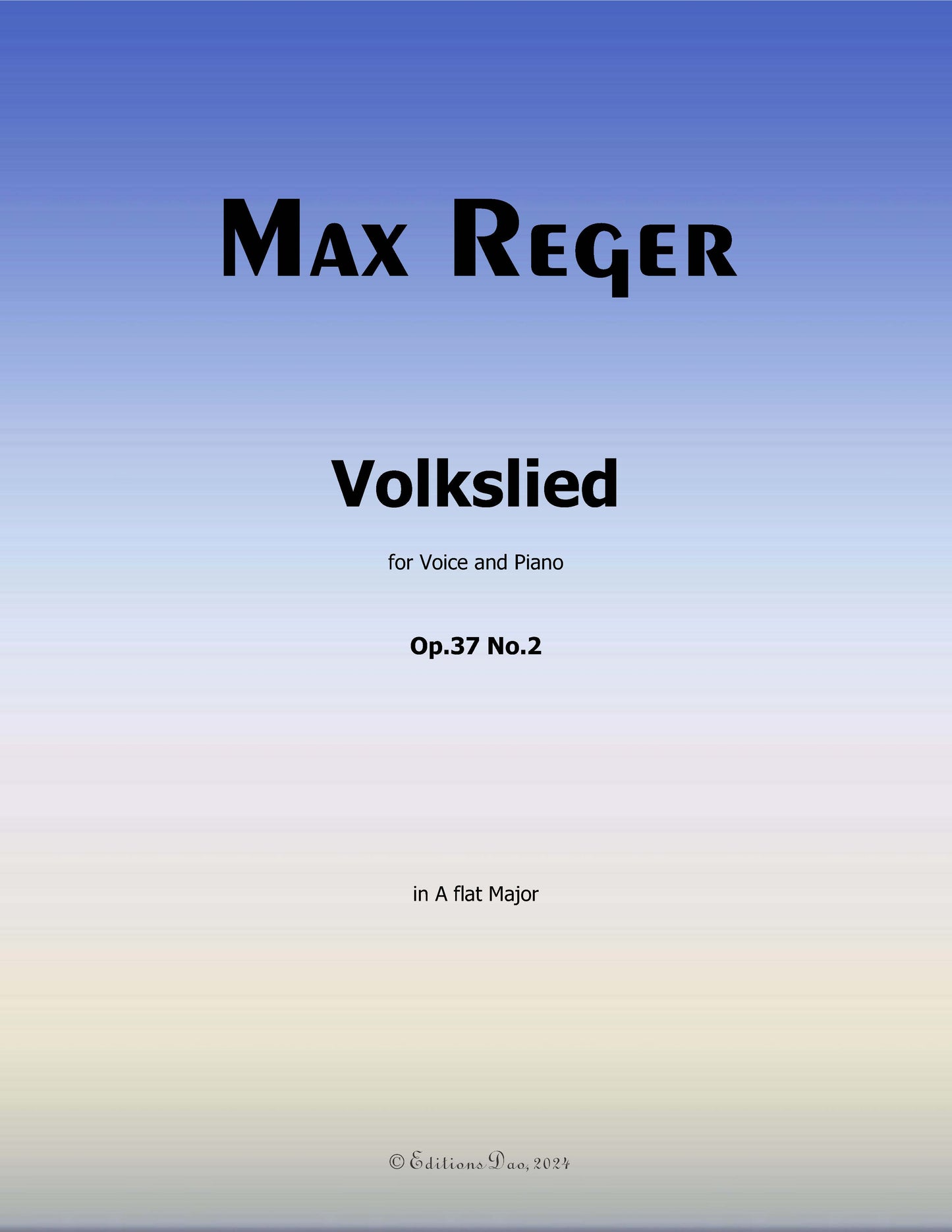 Volkslied, by M. Reger