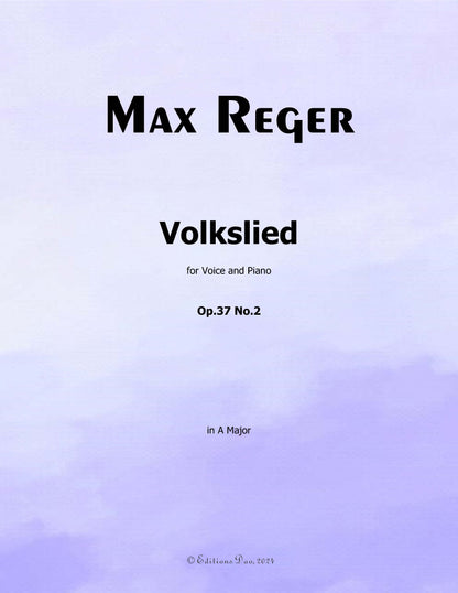 Volkslied, by M. Reger