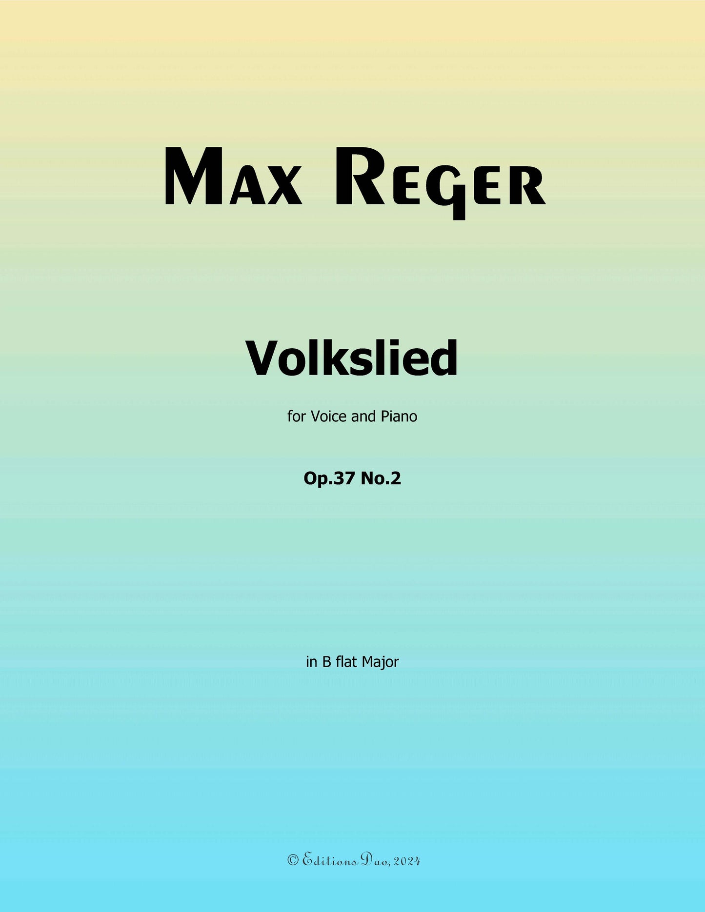 Volkslied, by M. Reger