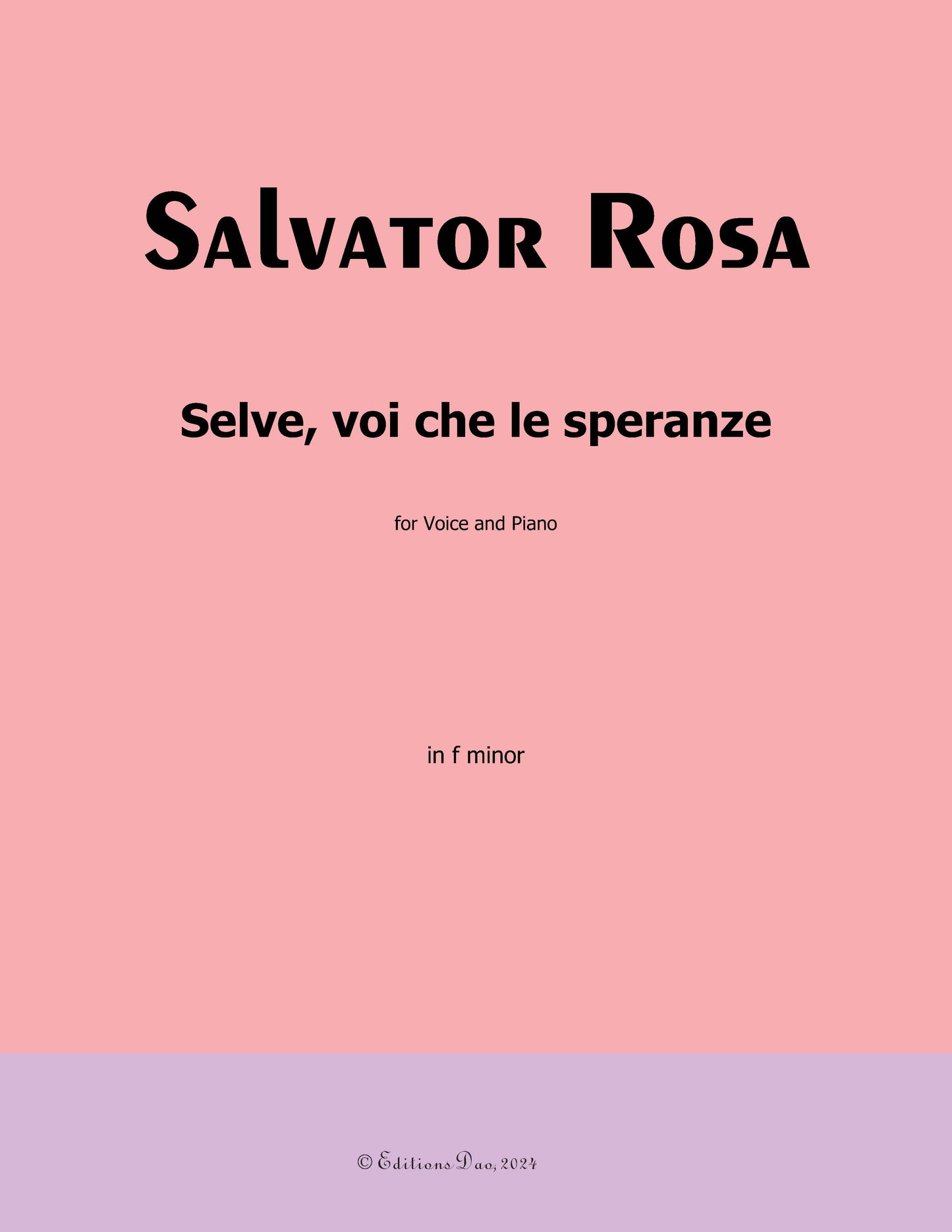 Selve, voi che le speranze, by S. Rosa