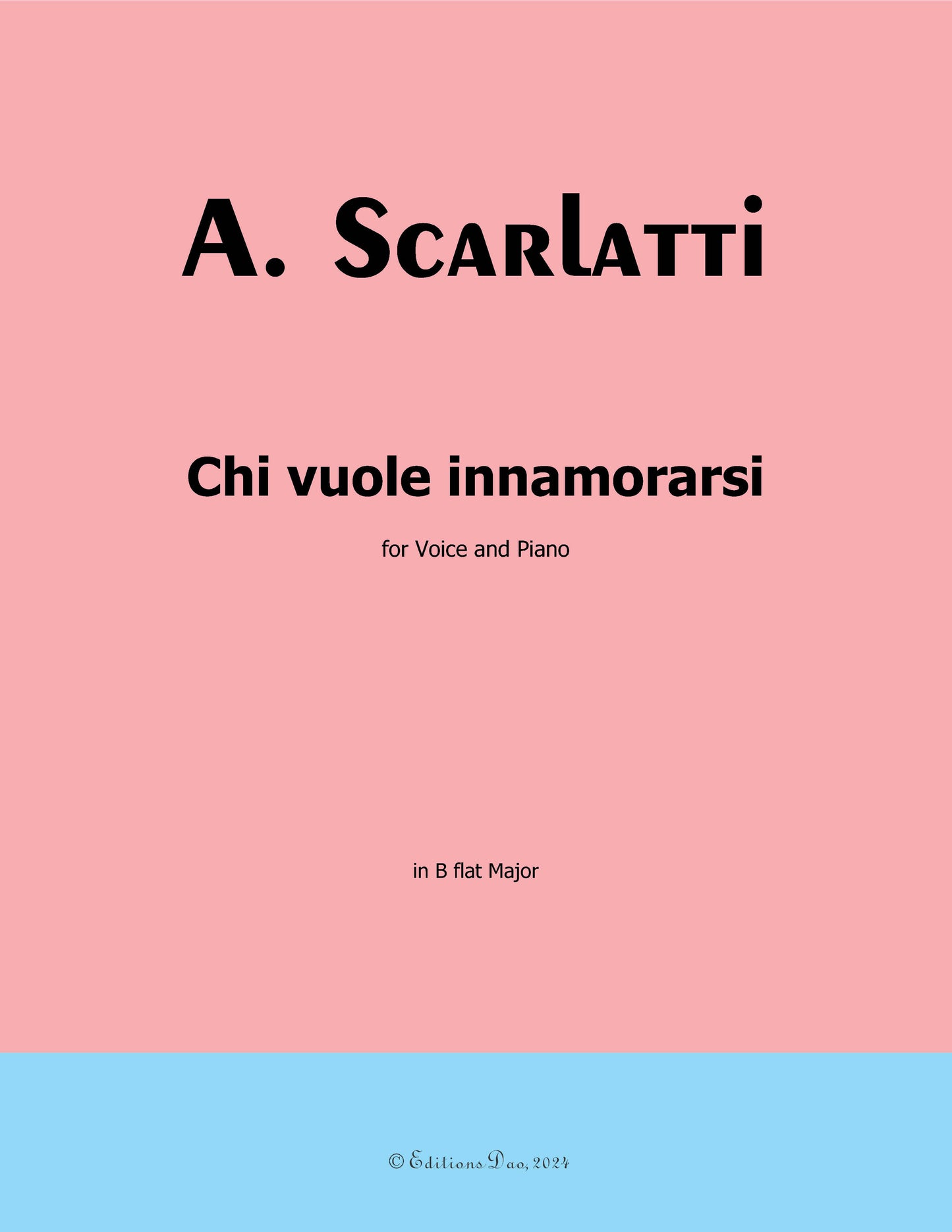 Chi vuole innamorarsi,by A. Scarlatti