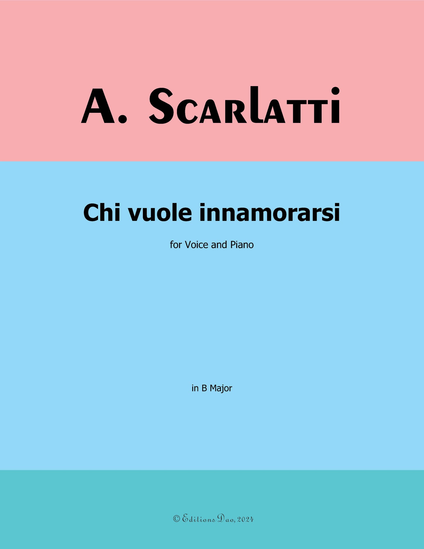 Chi vuole innamorarsi,by A. Scarlatti