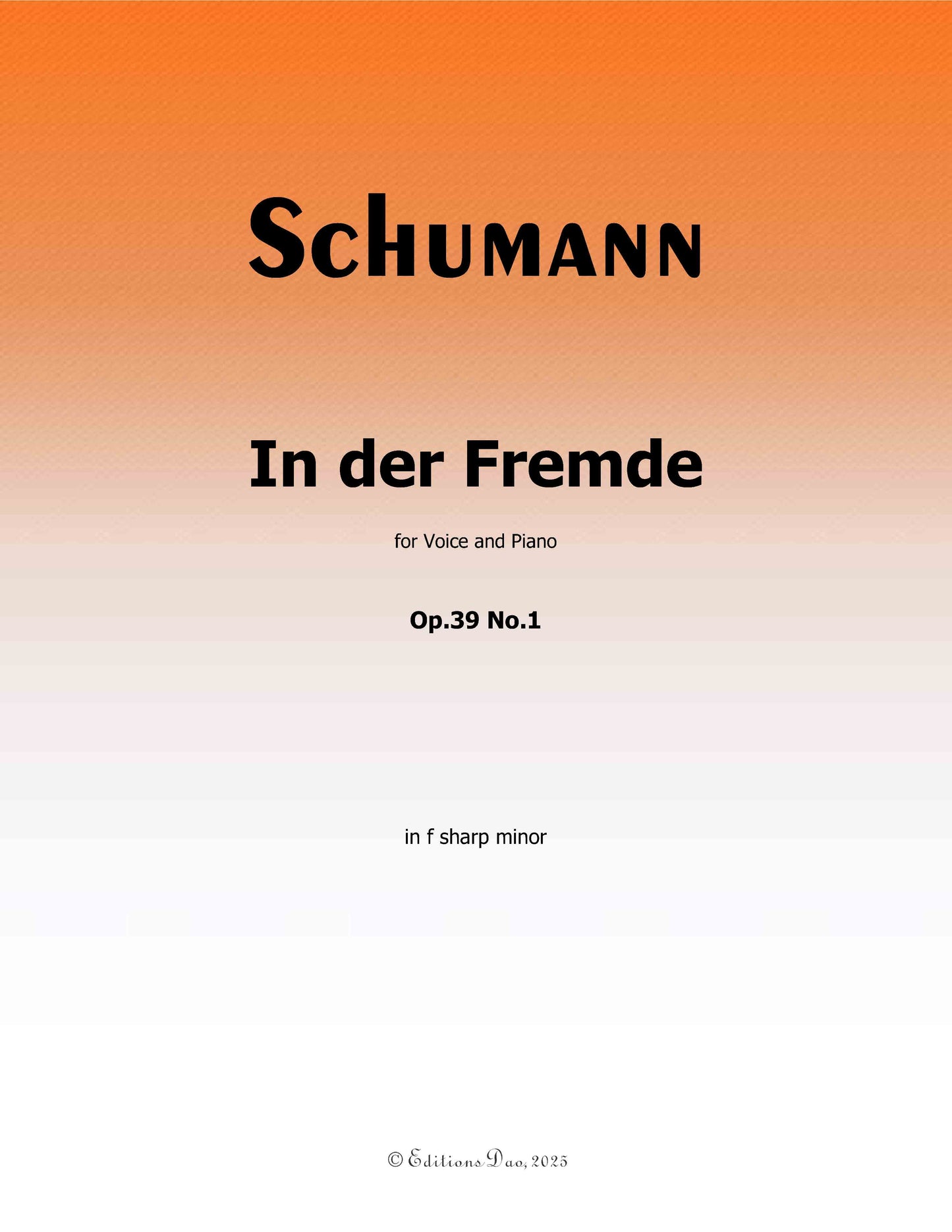 In der Fremde, by R. Schumann