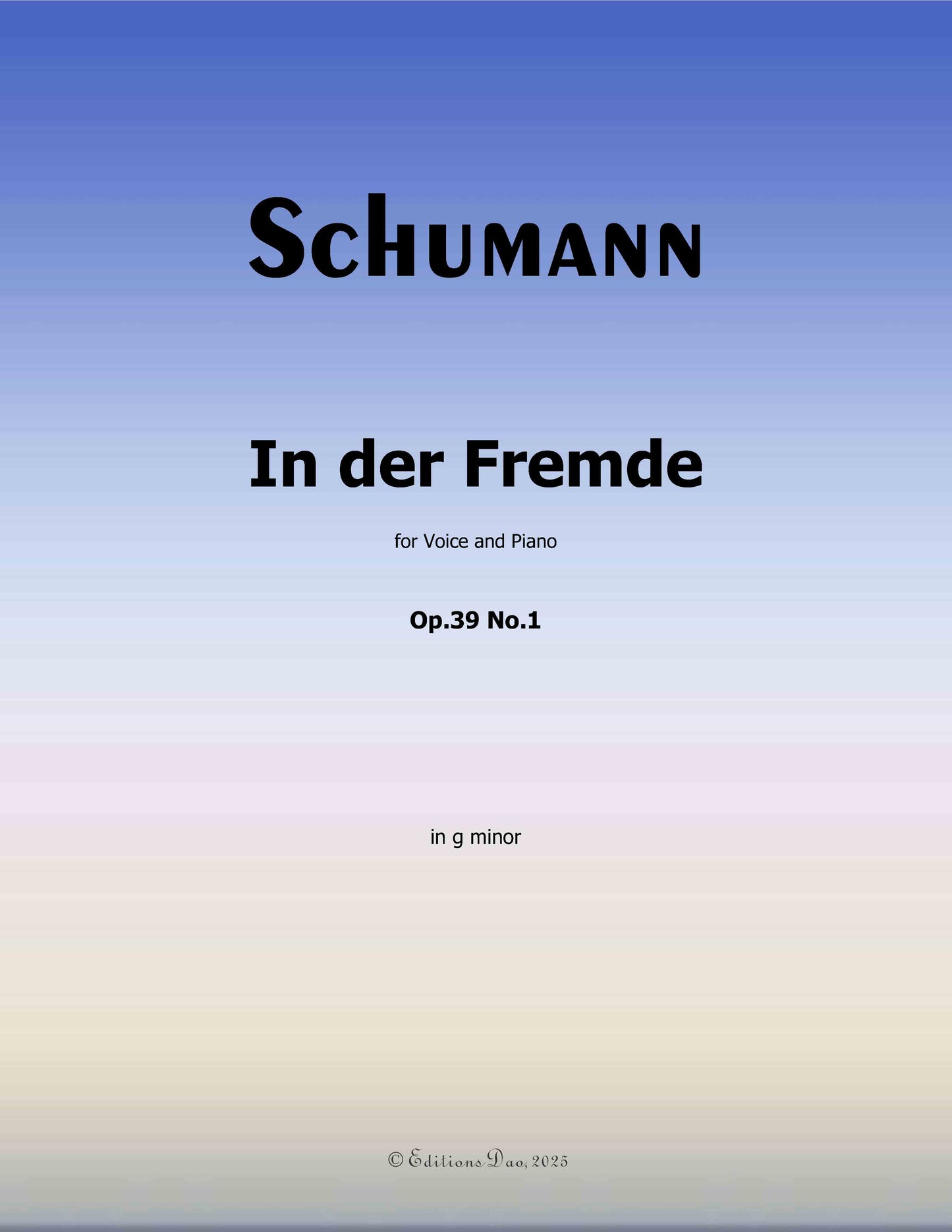 In der Fremde, by R. Schumann