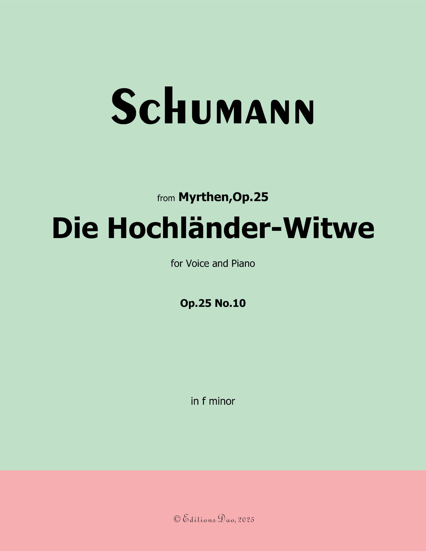 Die Hochländer-Witwe, by R. Schumann