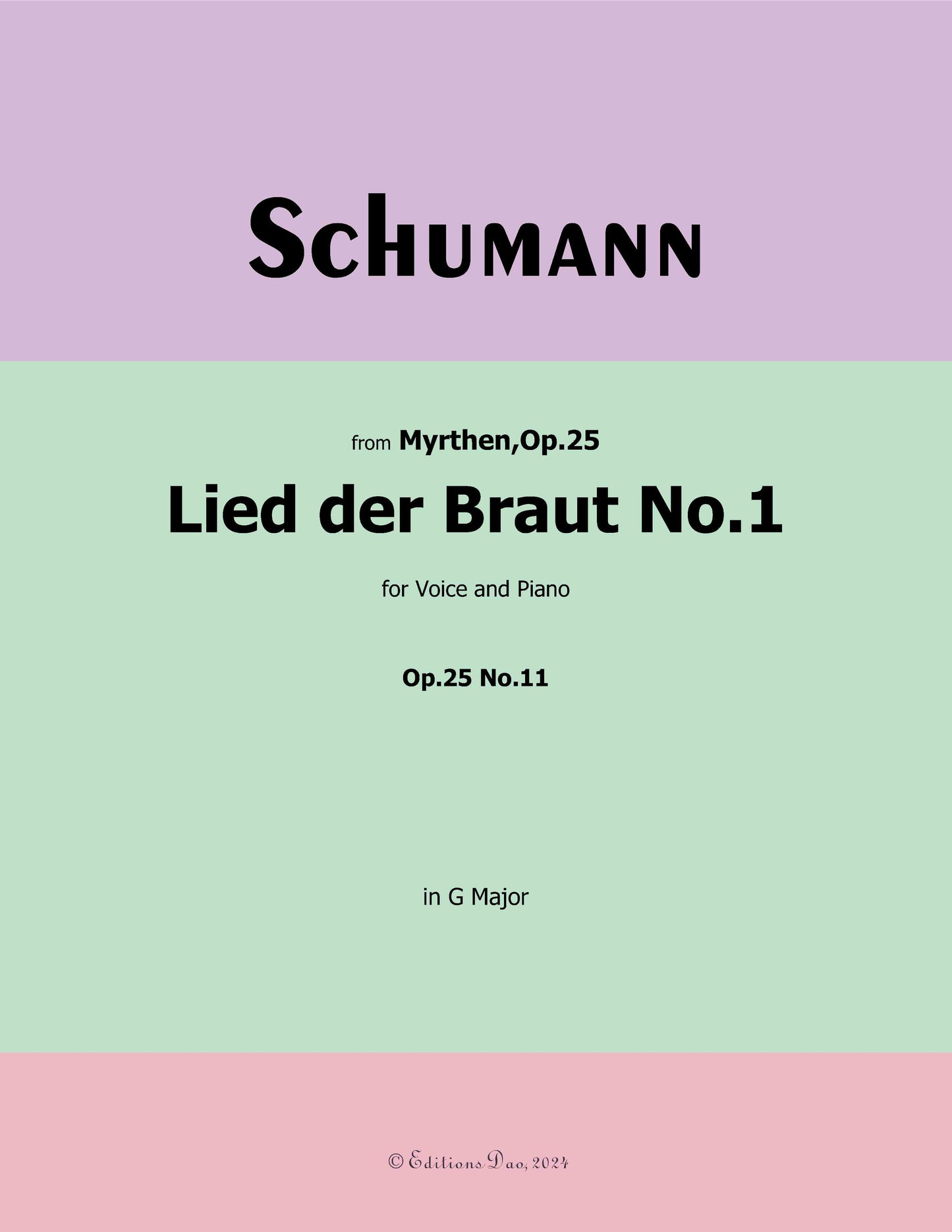 Lied der Braut No.1, by R. Schumann