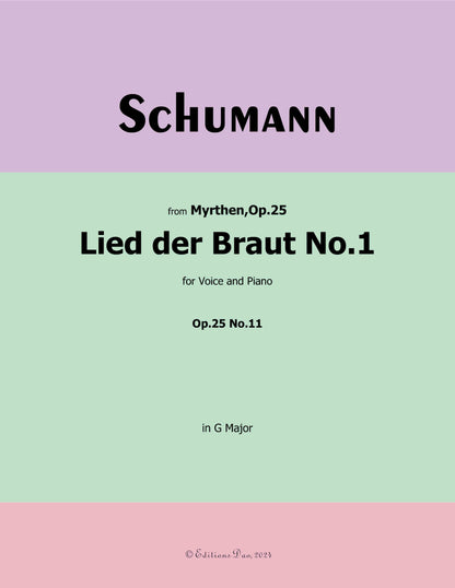 Lied der Braut No.1, by R. Schumann