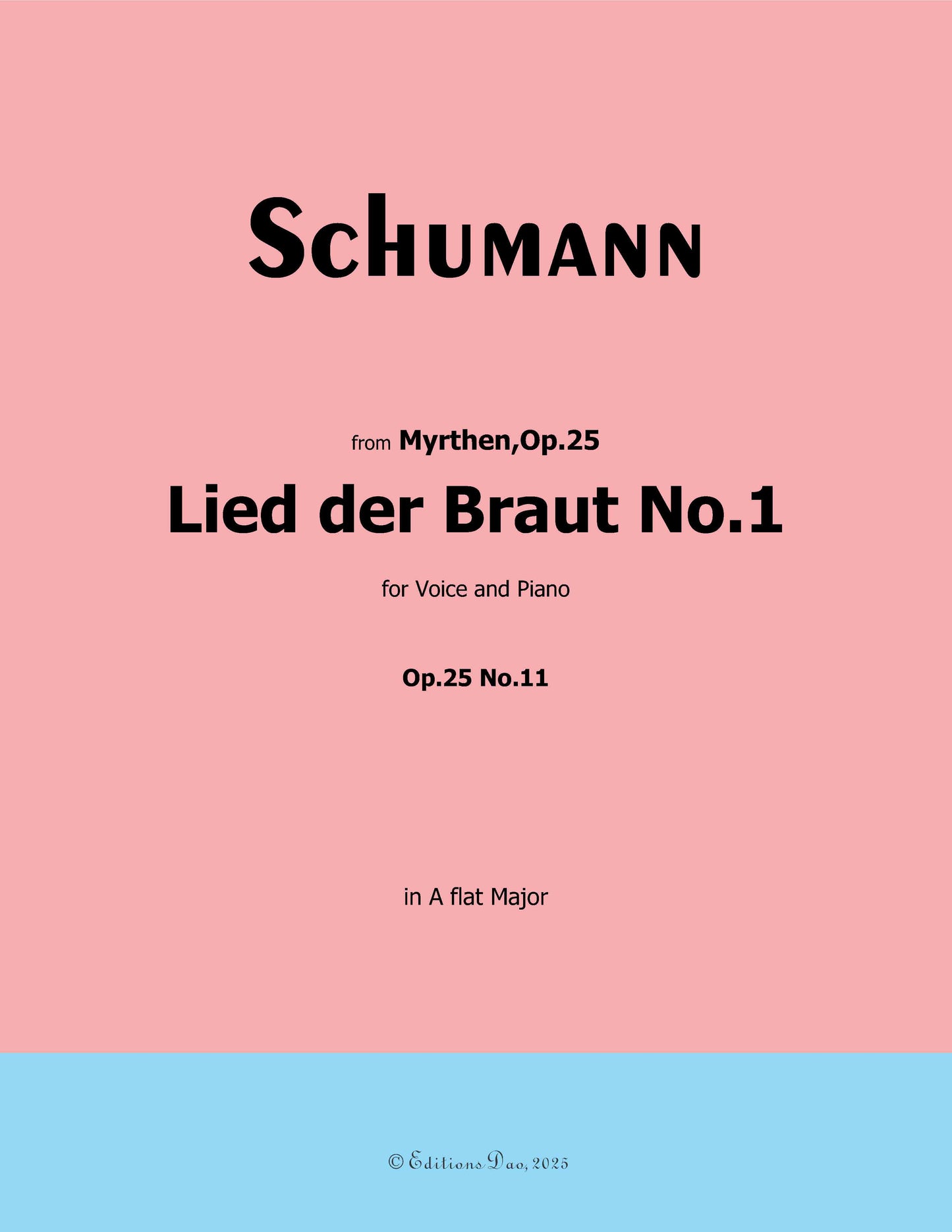 Lied der Braut No.1, by R. Schumann