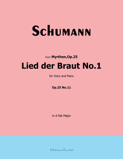 Lied der Braut No.1, by R. Schumann