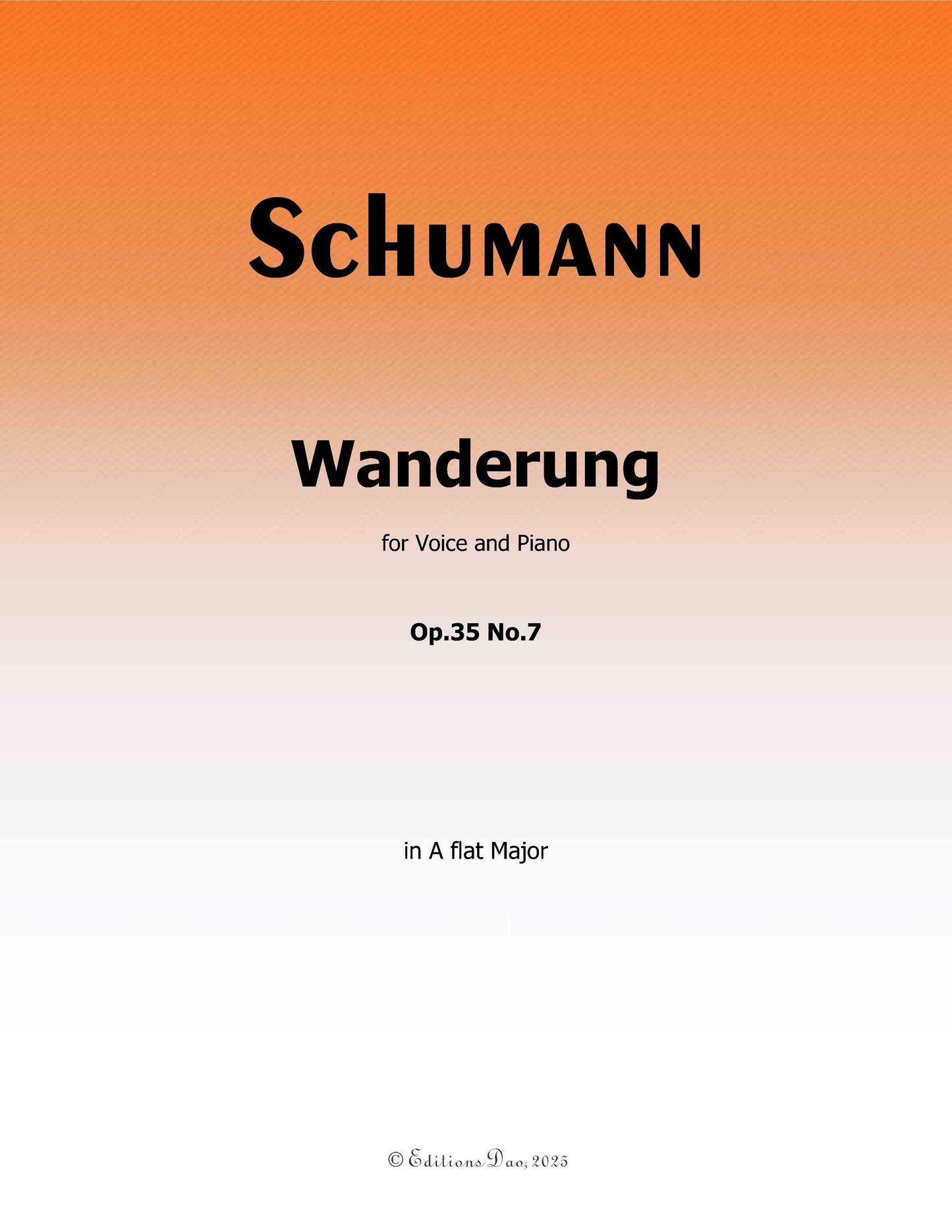 Wanderung, by R. Schumann