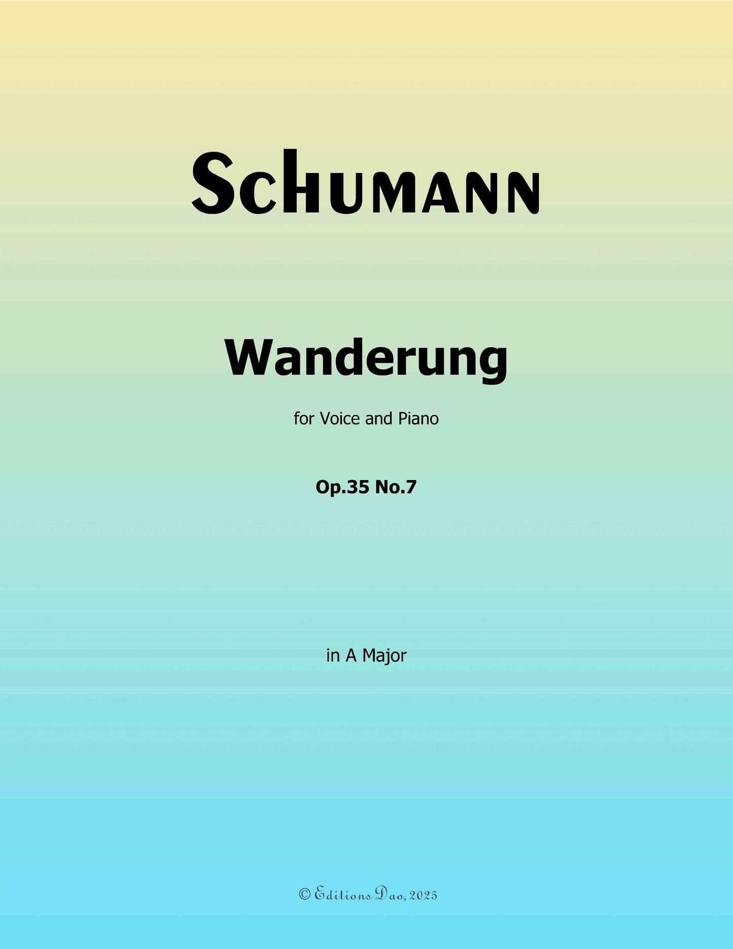 Wanderung, by R. Schumann